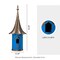 Set of 2 32"H Oversized Pagoda with Bronze Roof Metal Decorative Outdoor Garden Birdhouse